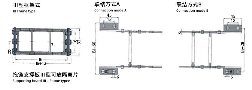 TL III型鋼制拖鏈上下分開式圖片